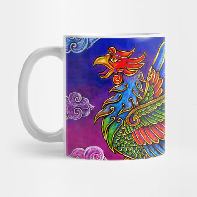 Fenghuang Chinese Phoenix Rainbow Bird by rebeccawangart